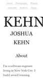 Mobile Screenshot of joshuakehn.com